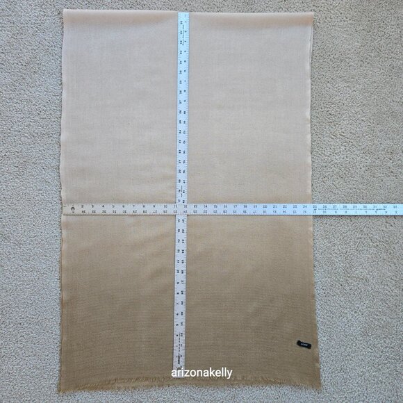 J. Crew Wool Scarf Ombre Gradient Tan to Cream - Picture 6 of 9